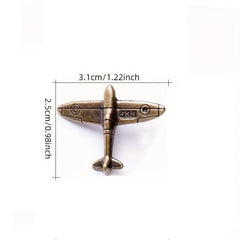 Men's Bronze Aircraft Suit Collar Pin 533 Fighter