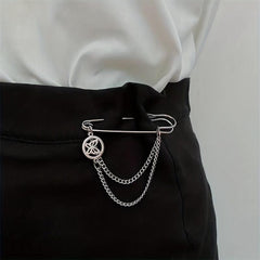 Minimalist Tassel Chain Brooch Pin