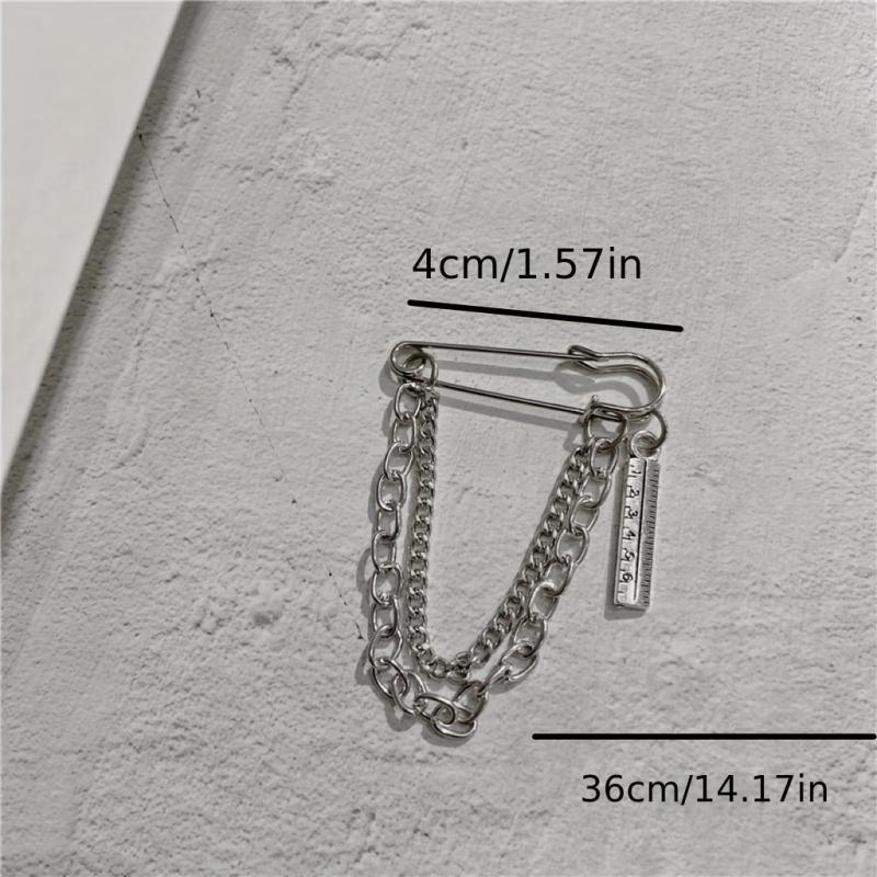 Minimalist Tassel Chain Brooch Pin