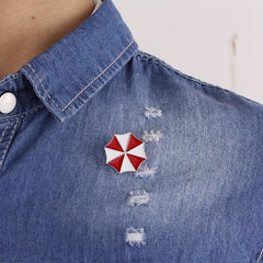 Protection Umbrella Brooch Small Red Umbrella Alloy Brooch