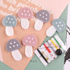 7pcs Small Mushroom Patches for Girls DIY Clothing Accessories