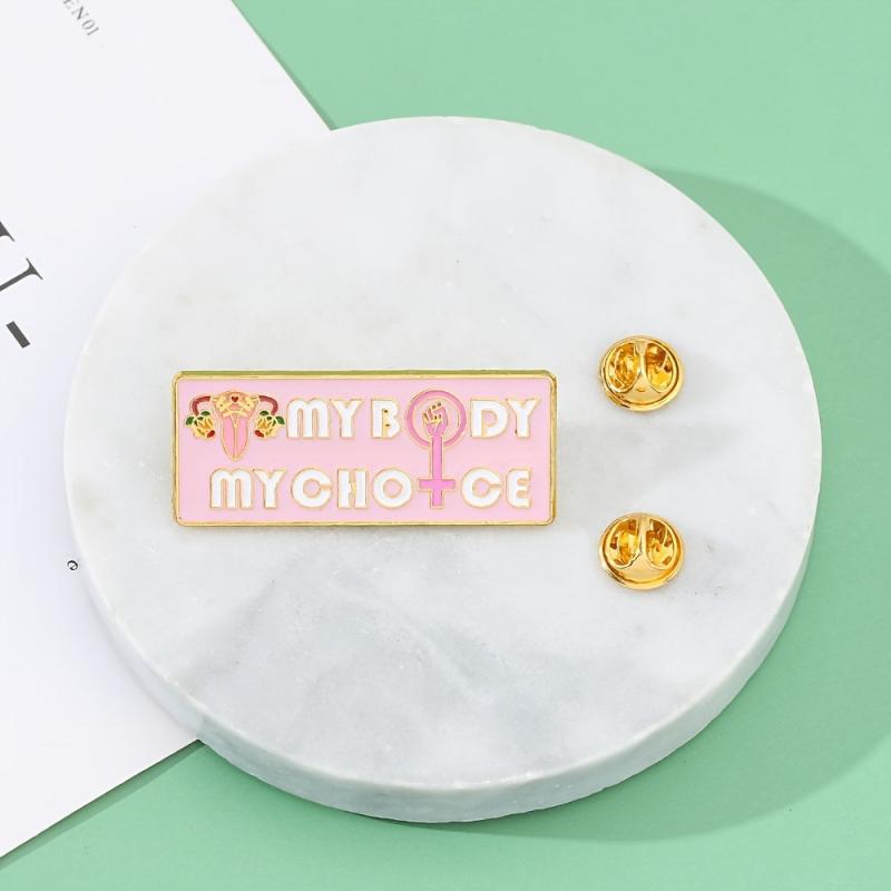 English Alphabet Uterus Brooch