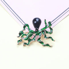 Sparkling Crab Brooch Pin for Men and Women