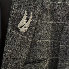 Angel's Wings Feather Brooch For Men Versatile Match Jewelry Suit Coat Pin