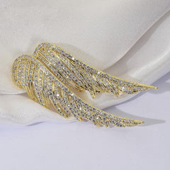 Angel's Wings Feather Brooch For Men Versatile Match Jewelry Suit Coat Pin