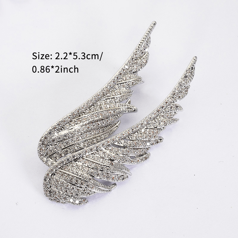 Angel's Wings Feather Brooch For Men Versatile Match Jewelry Suit Coat Pin