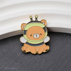 Anime Bear Novelty Brooch For Men