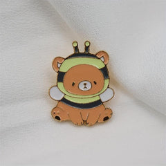 Anime Bear Novelty Brooch For Men
