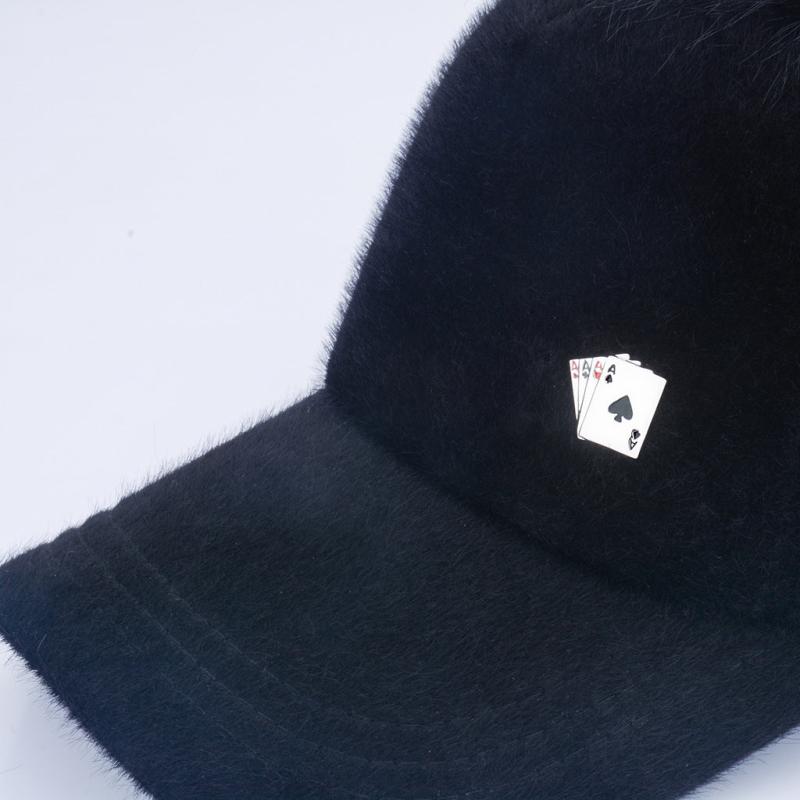 Irregular Poker Ace Silvery Lapel Pin Engraved Brooch-Men