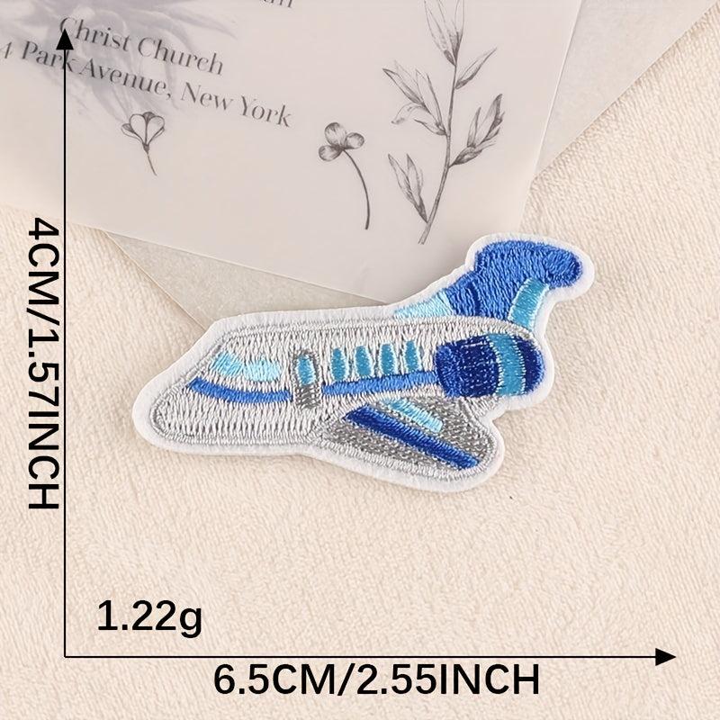 4pcs Teen Airplane & Motorcycle Embroidery DIY Patch for Clothes Backpack Hat