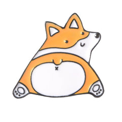 Corgi & French Bulldogs Enamel Brooch Pin
