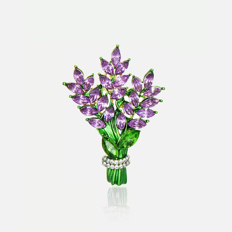 Lavender Brooch For Men Temperament Sense Niche Sweater Corsage Pin