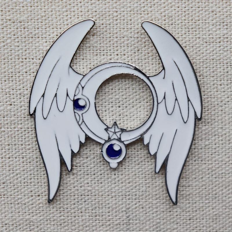Men's Enamel Star Moon Brooch