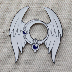 Men's Enamel Star Moon Brooch