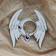 Men's Enamel Star Moon Brooch