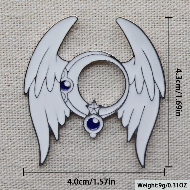 Men's Enamel Star Moon Brooch