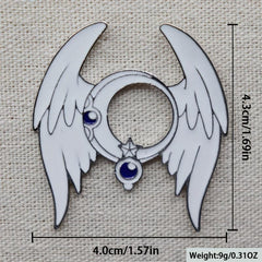 Men's Enamel Star Moon Brooch