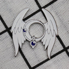 Men's Enamel Star Moon Brooch