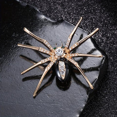 Punk Red Enamel Spider Brooch Halloween Jewelry Gift