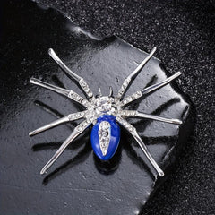 Punk Red Enamel Spider Brooch Halloween Jewelry Gift