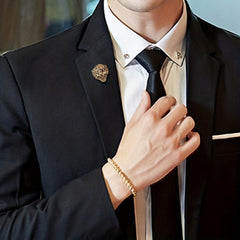 Stylish Lion Head Zinc Alloy Brooch for Men
