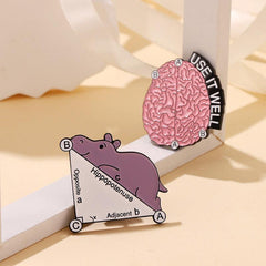 Math Formula Small Animal Brooch Pins