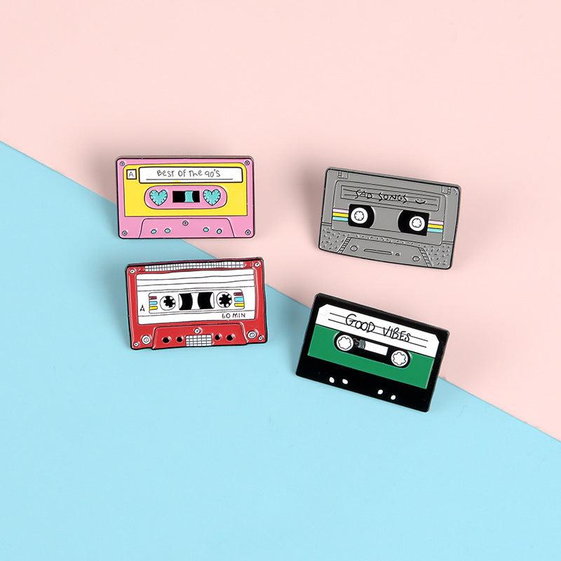 Vintage Video Tape Brooch Pin Jewelry