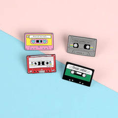 Vintage Video Tape Brooch Pin Jewelry