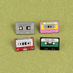 Vintage Video Tape Brooch Pin Jewelry