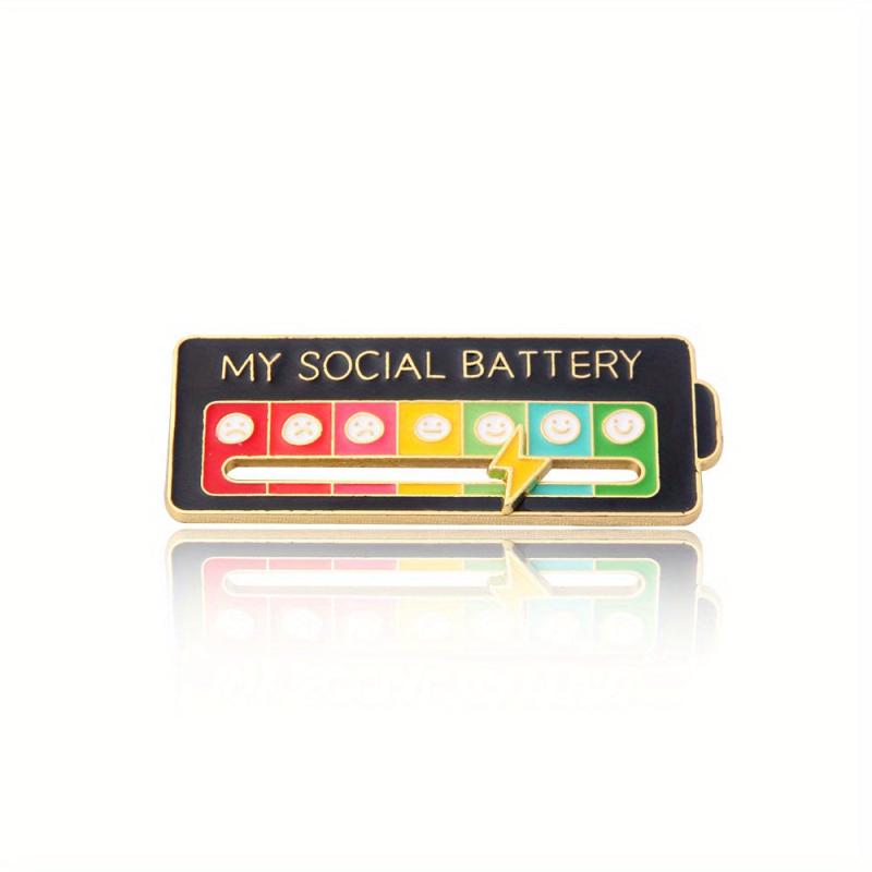 Metal Mood Pin Brooch 7 Days Mood Function Badge