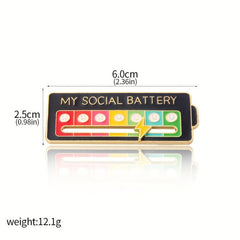 Metal Mood Pin Brooch 7 Days Mood Function Badge