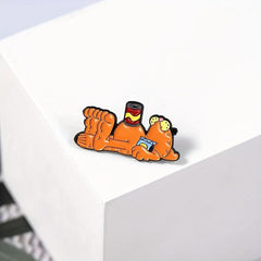 Alloy Emblem Cartoon Wrapping Backpack Clothing Decoration Toy Couple Gift