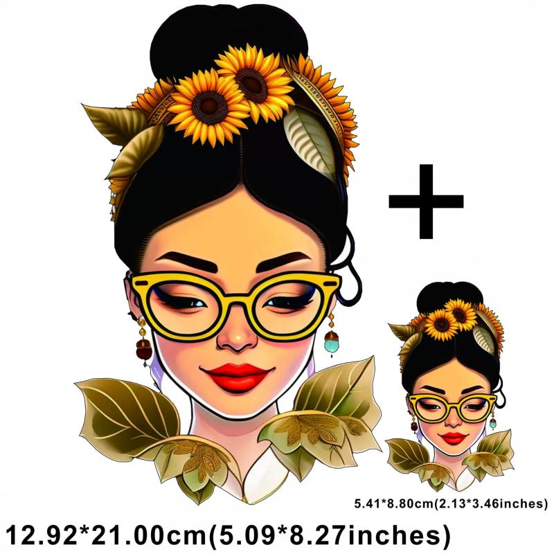 Creative Glasses Girls HD Ink Transfer Film