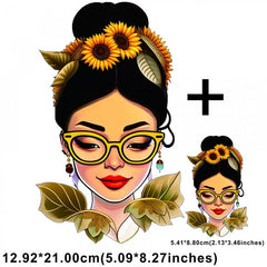 Creative Glasses Girls HD Ink Transfer Film