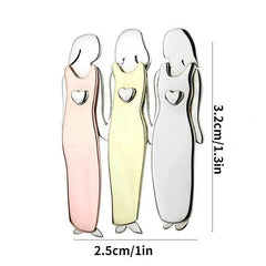 Sister Brooch Pin Women Figurine Brooch Pin Gift For Friends