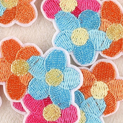 5pcs Flower Embroidery Patches DIY Iron on Model Stickers For Girls