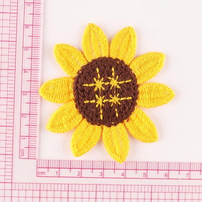 4pcs Sunflower Embroidery Patches DIY Clothes Accessories