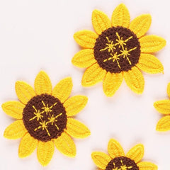 4pcs Sunflower Embroidery Patches DIY Clothes Accessories