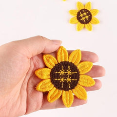 4pcs Sunflower Embroidery Patches DIY Clothes Accessories