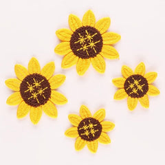 4pcs Sunflower Embroidery Patches DIY Clothes Accessories