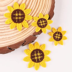 4pcs Sunflower Embroidery Patches DIY Clothes Accessories