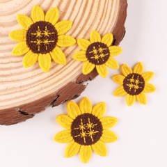 4pcs Sunflower Embroidery Patches DIY Clothes Accessories