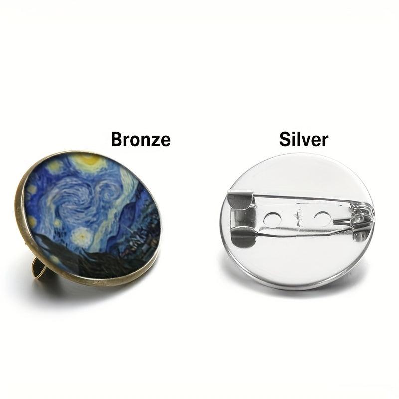 Van Gogh Starry Night Brooch Pins Set