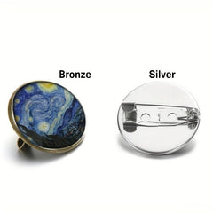 Van Gogh Starry Night Brooch Pins Set