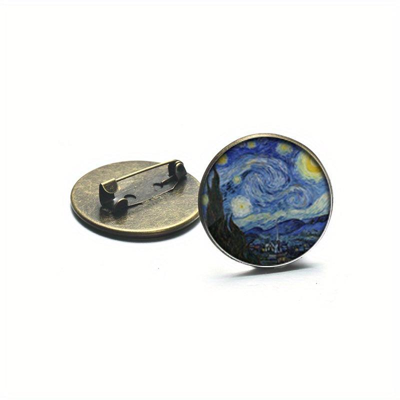 Van Gogh Starry Night Brooch Pins Set