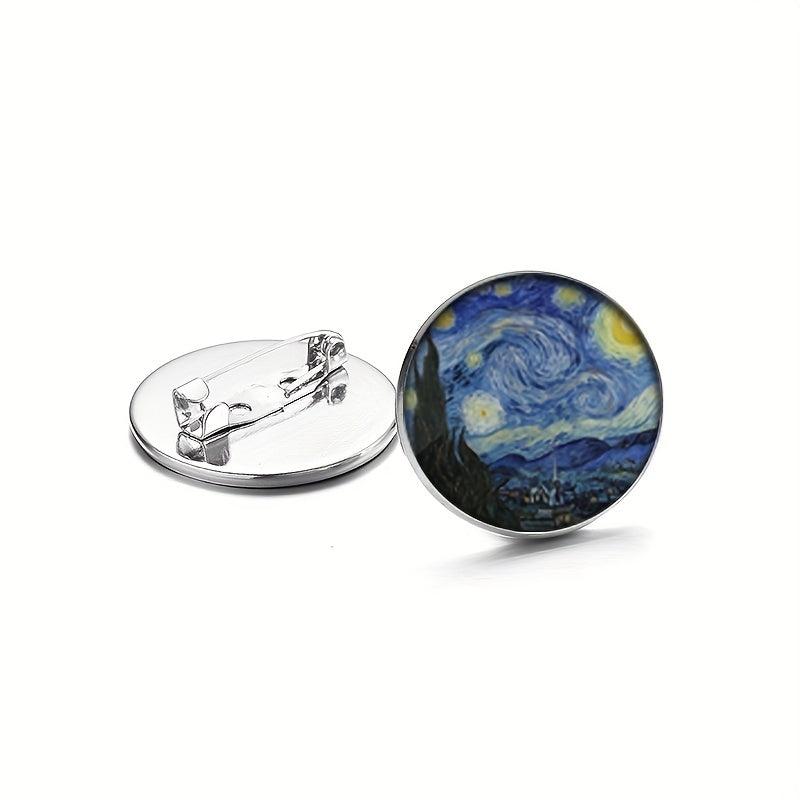 Van Gogh Starry Night Brooch Pins Set