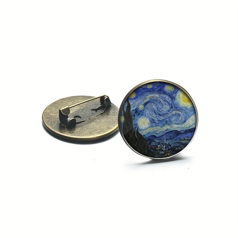 Van Gogh Starry Night Brooch Pins Set