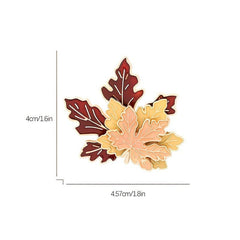 Vintage Maple Leaf Brooch Alloy Oil Dripping Temperament Brooch Dress Maple Leaf