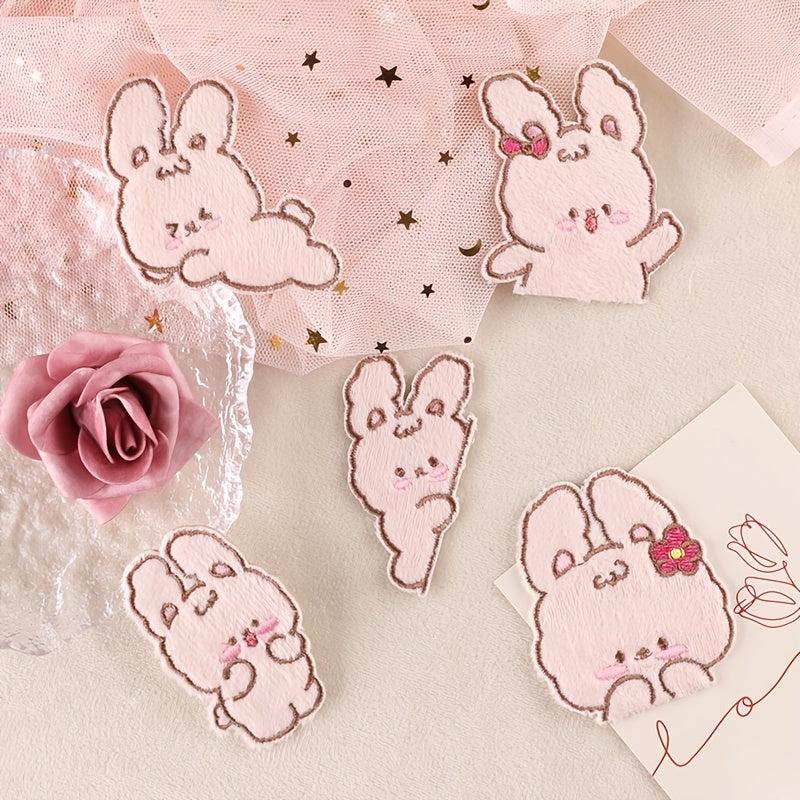 5pcs Rabbit Iron on Patch Clothes Bag Shoe Decor