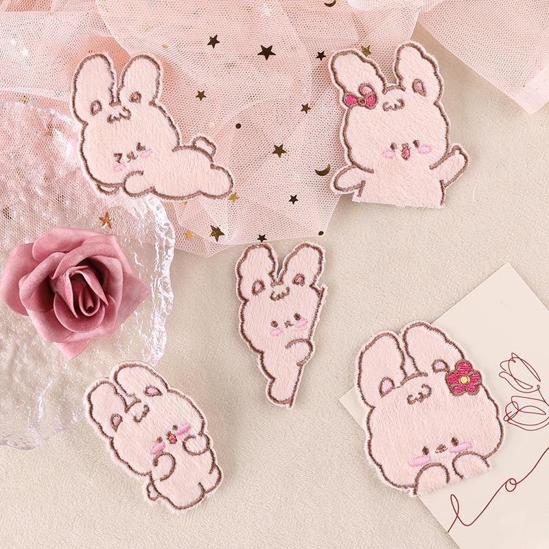 5pcs Rabbit Iron on Patch Clothes Bag Shoe Decor